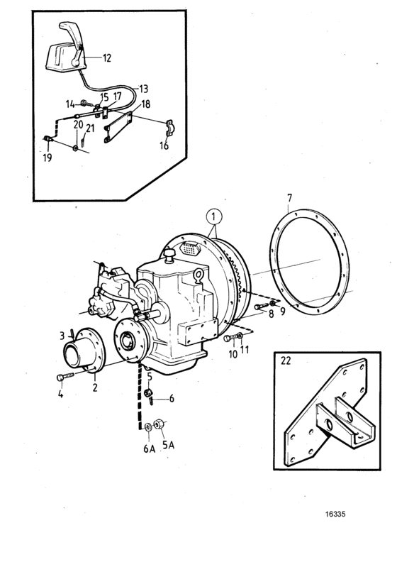 Схема узла Reverse Gear Mg 509 Для Volvo Penta Tamd71A