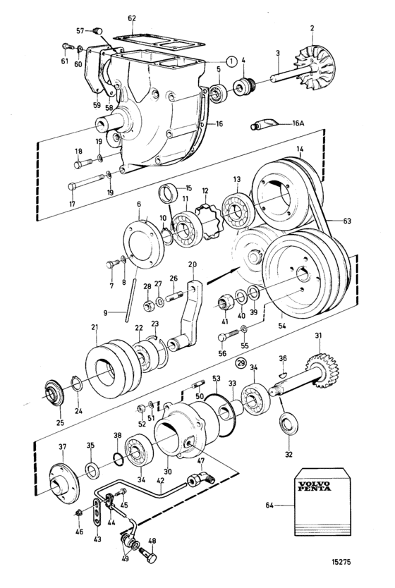 Схема узла Circulation Pump And Drive Device, Snxxxxxxxxxx/257763- Для Volvo Penta Tamd102A