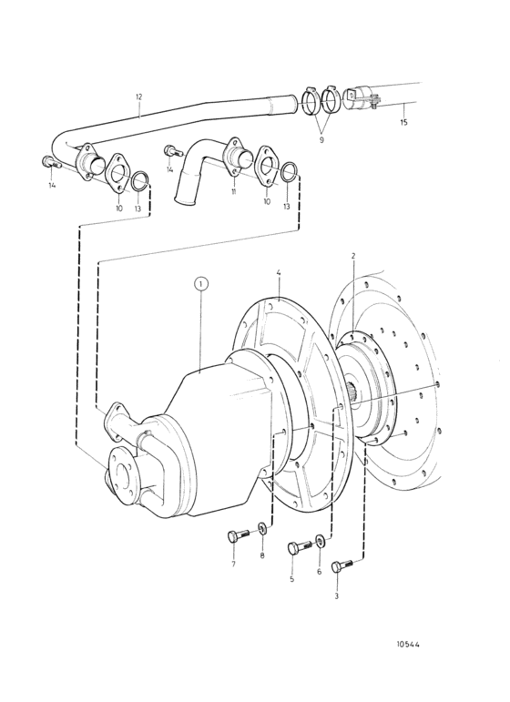Схема узла Connecting Components Reverse Gear Ms5B Для Volvo Penta Kamd42A