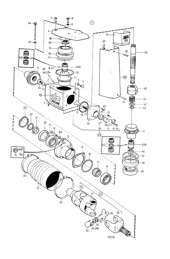 Схема узла Upper Gear Unit Для Volvo Penta Md31A