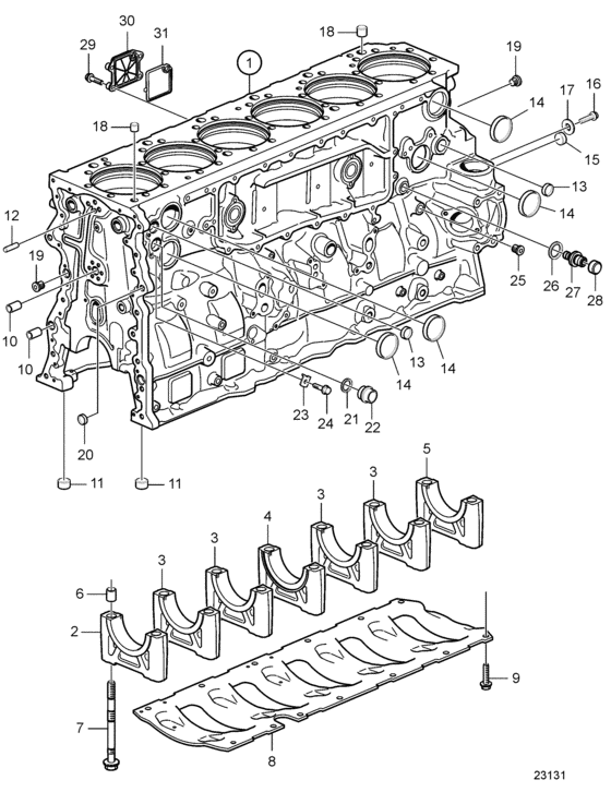 Схема узла Barrel Assy Cylinder Для Volvo Penta D16C-A Mg