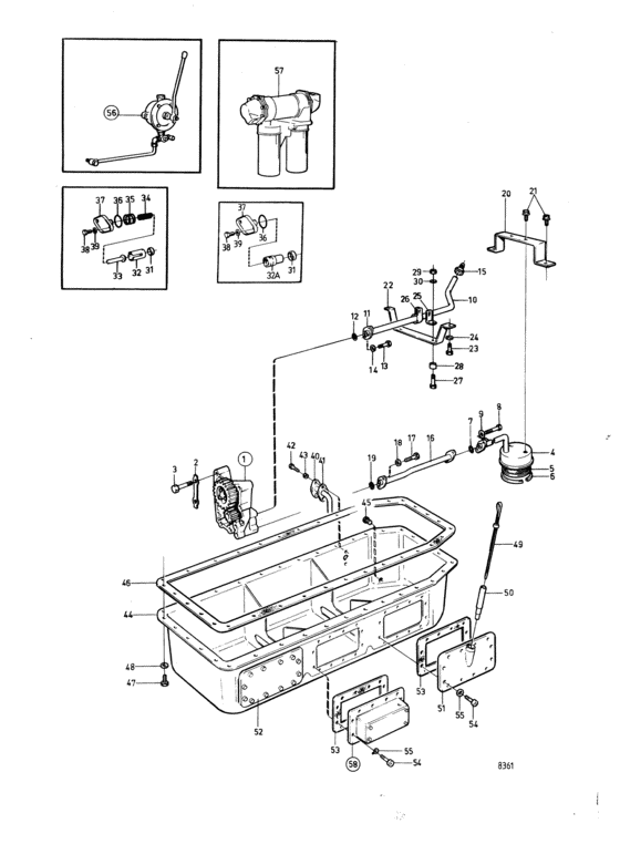 Схема узла Lubricating System: A Для Volvo Penta Td100Chc