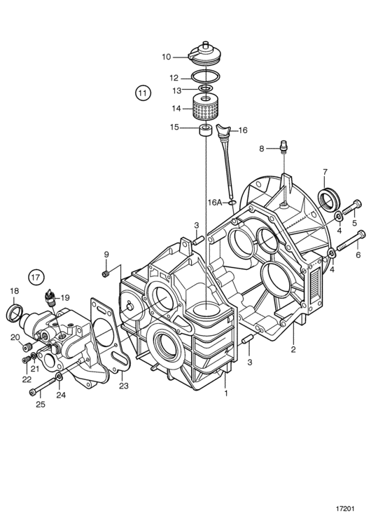 Схема узла Reverse Gear: Ratio 2.03:1 Для Volvo Penta Hs45A-A