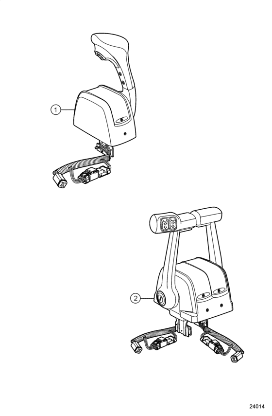 Схема узла Electronic Control, Top Mount Для Volvo Penta 5.0Gxice-M