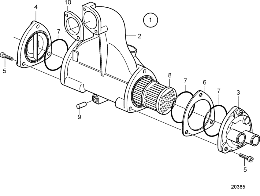 Схема узла After Cooler, Components Для Volvo Penta D2-75C