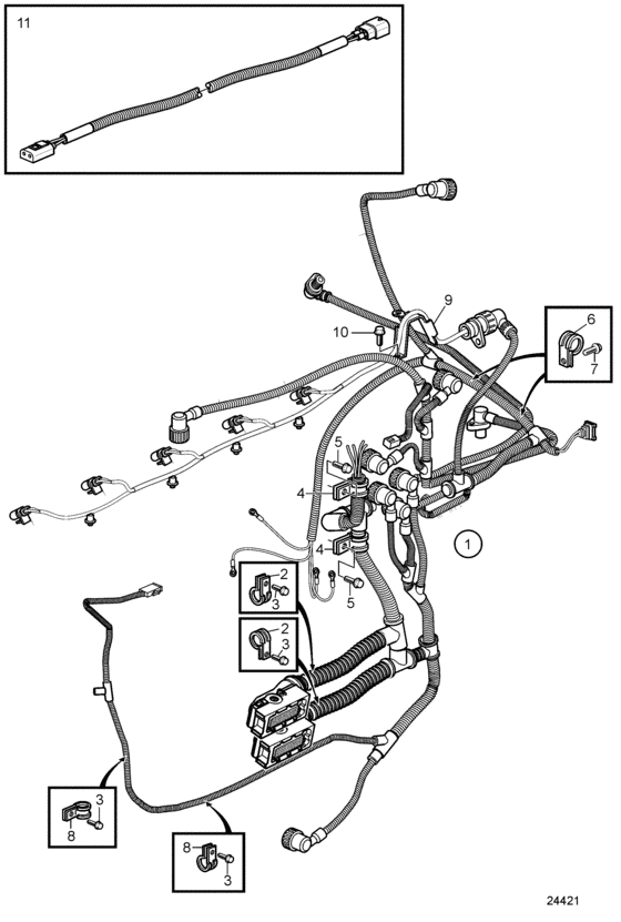 Схема узла Electrical System Для Volvo Penta D9A2A D9-500 (R4)