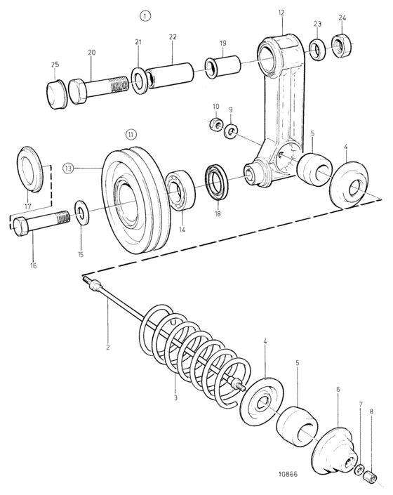 Схема узла Belt Tensioner Device Для Volvo Penta Tamd73Wj-A