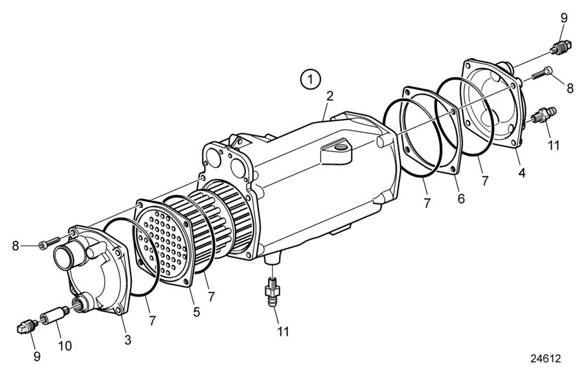 Схема узла Нагреватель Для Volvo Penta D9A2A D9-500 (R4)