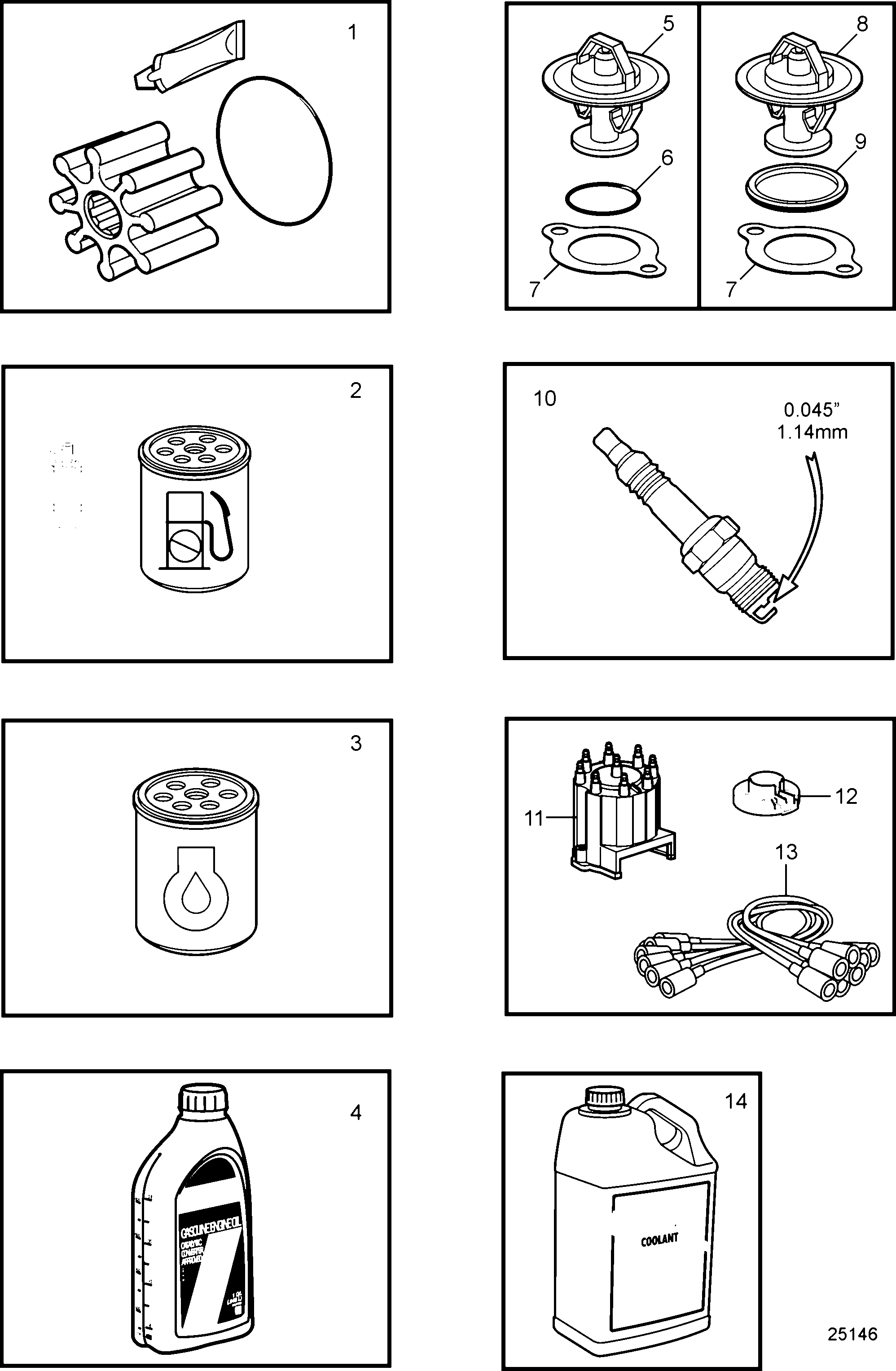 Схема узла Maintenance Parts, 5.0L & 5.7L