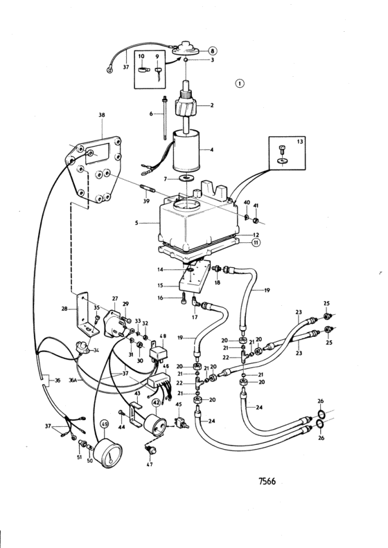 Схема узла Hydraulic Pump With Install. Comps Earlier Prod Для Volvo Penta Aq225D