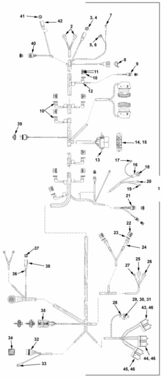 Схема узла Engine Harness Для Volvo Penta Dpx385Xefs