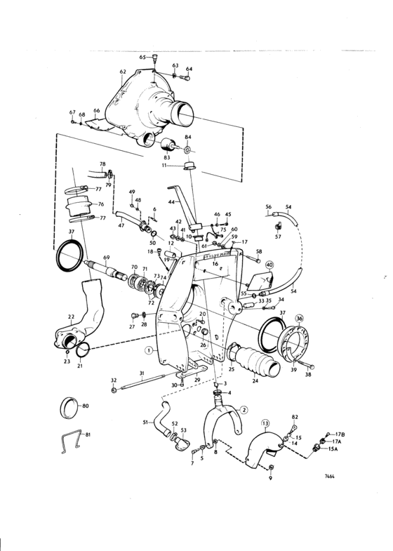 Схема узла Connecting Components Aq Drive Unit 275 Для Volvo Penta Aq131D
