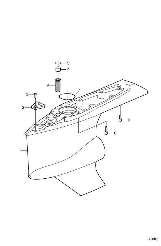 Схема узла Gear Housing, Lower Для Volvo Penta Dpx-A
