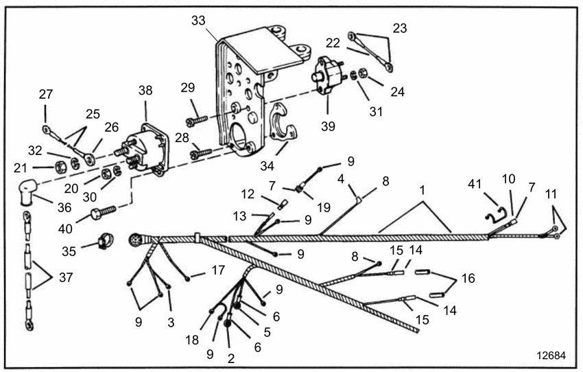 Схема узла Engine Harness Для Volvo Penta 5.0Flpmda