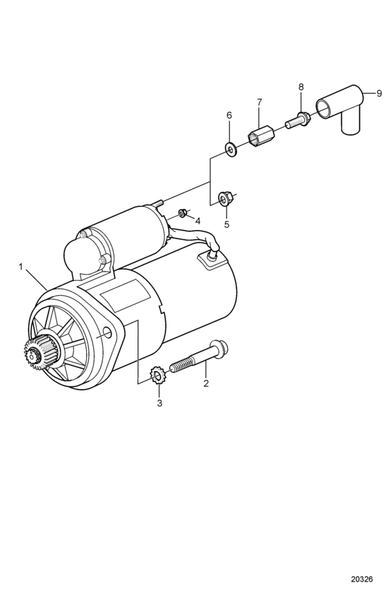 Схема узла Стартер Для Volvo Penta 8.1Gxii-D