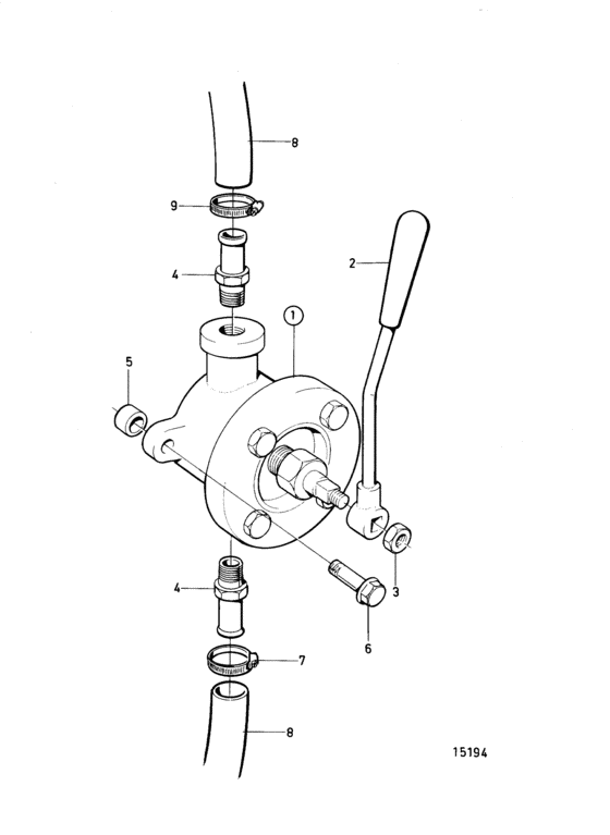 Схема узла Oil Bilge Pump, Manual, Bulk Head, Earlier Prod Для Volvo Penta Tamd71B