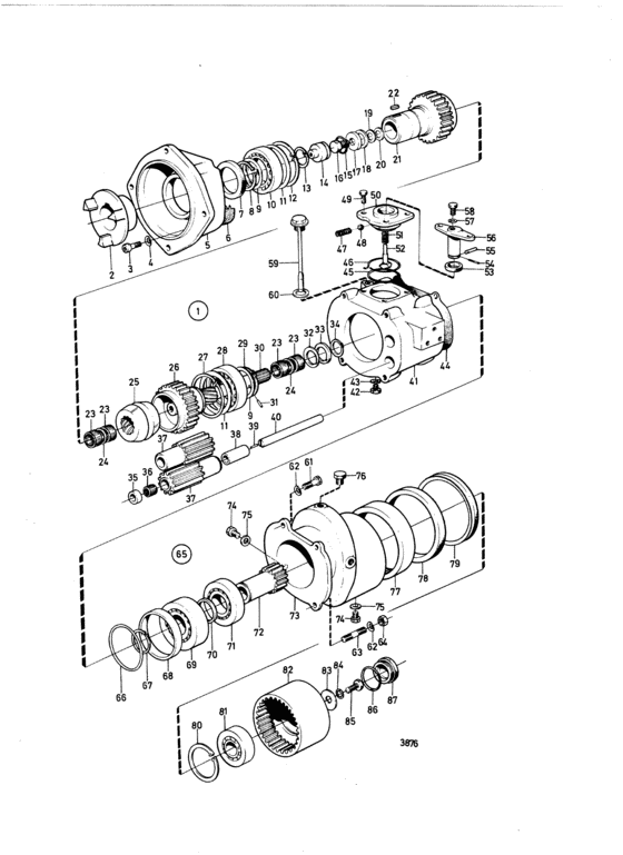 Схема узла Gear Lever Для Volvo Penta Md2B