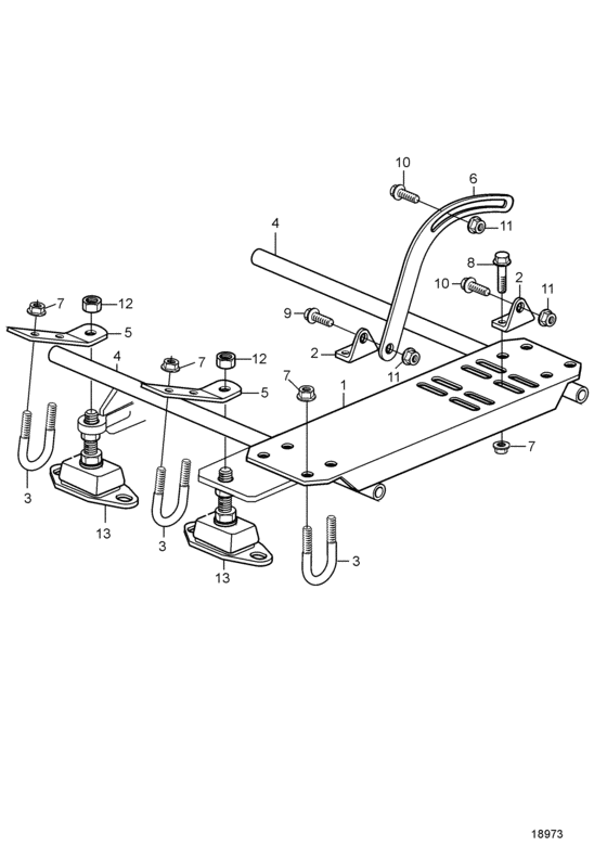 Схема узла General Bracket Для Volvo Penta D3-130I-C