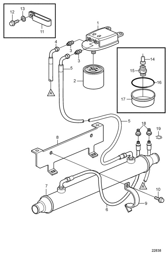 Схема узла Lubricating System Для Volvo Penta 8.1Gi-C