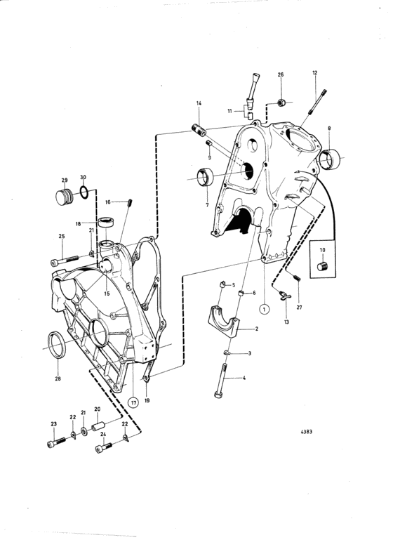 Схема узла Cylinder Block: B Для Volvo Penta Md5C