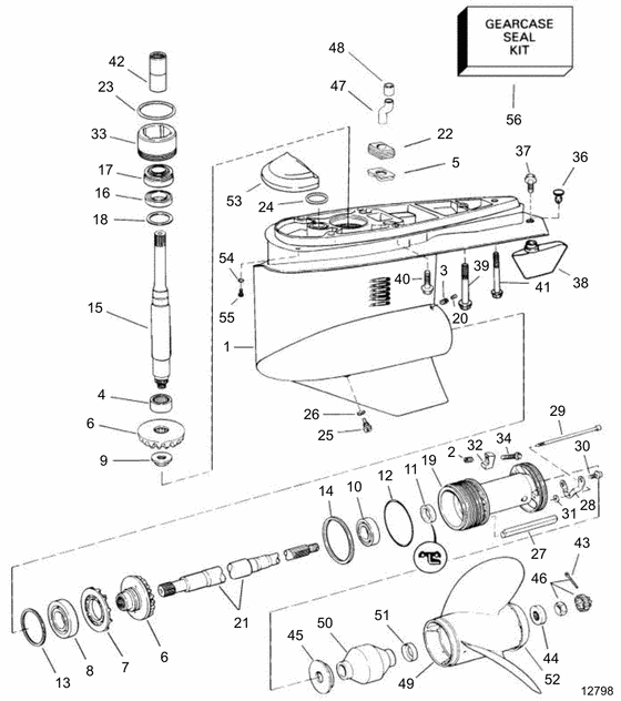 Схема узла Lower Gear Unit Для Volvo Penta Sx-Rt2