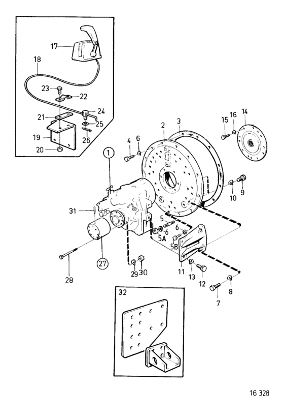 Схема узла Reverse Gear Irm 220A1: A Для Volvo Penta Tamd61A
