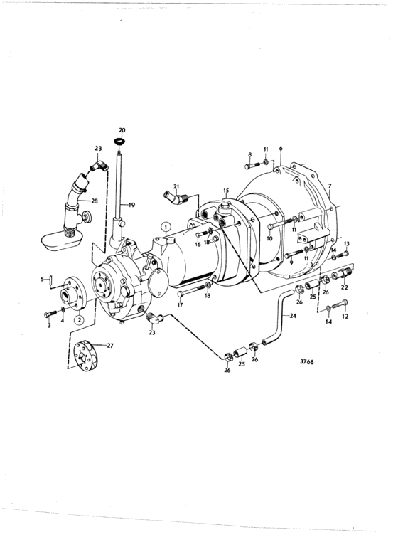 Схема узла Connecting Components Reverse Gear Volvo Penta Rat 3, 49:1 Для Volvo Penta Bb115C