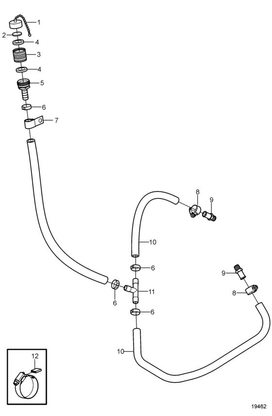 Схема узла Engine Flush System Для Volvo Penta 8.1Gxi-A
