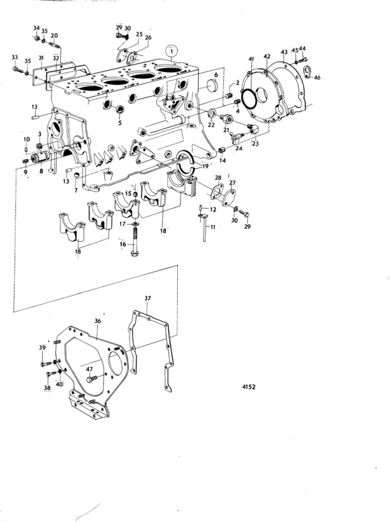 Схема узла Cylinder Block: Md21A/110S Для Volvo Penta Bb115C