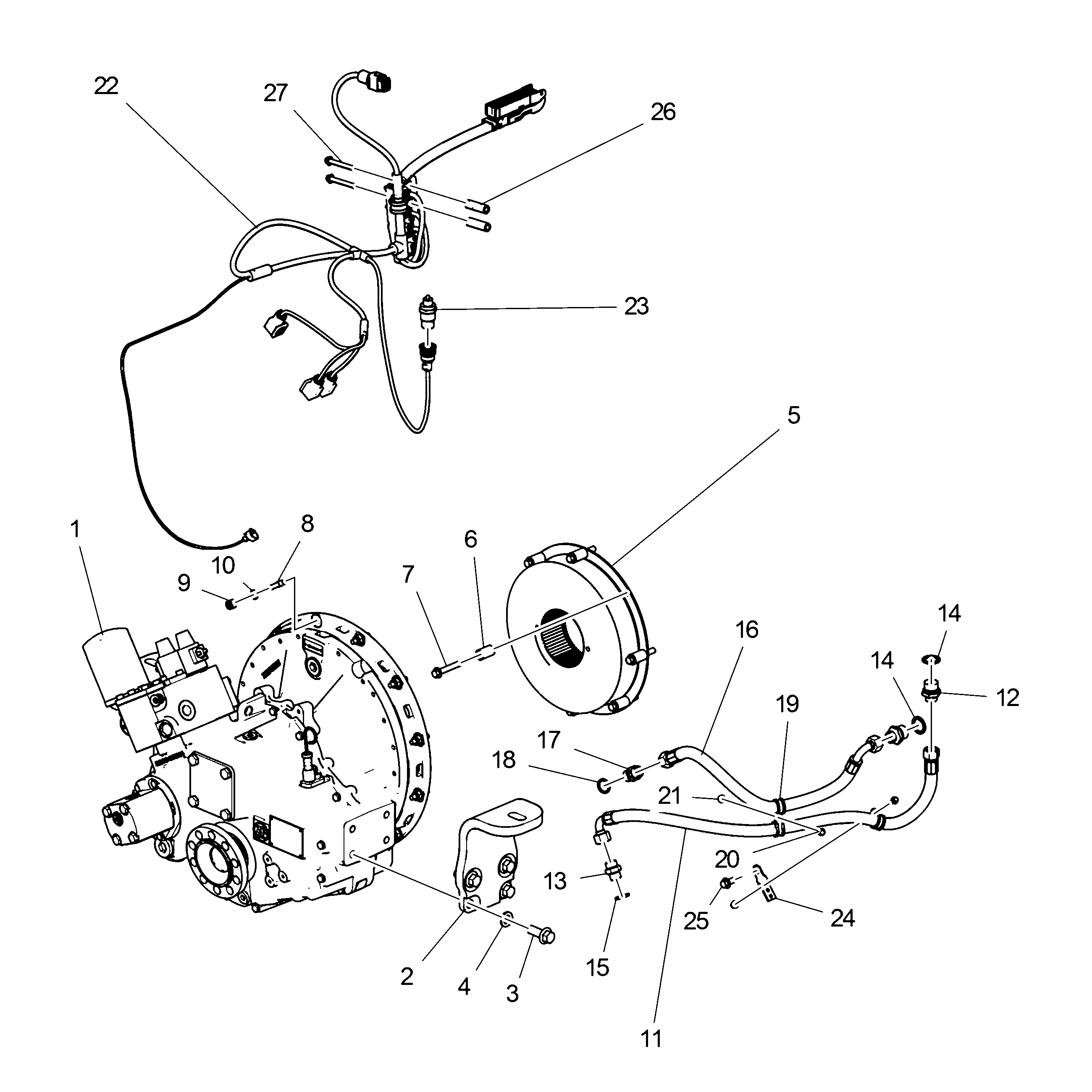 Схема узла Connecting Components Reverse Gear Zf305-3A-E, Ratio 2.04:1