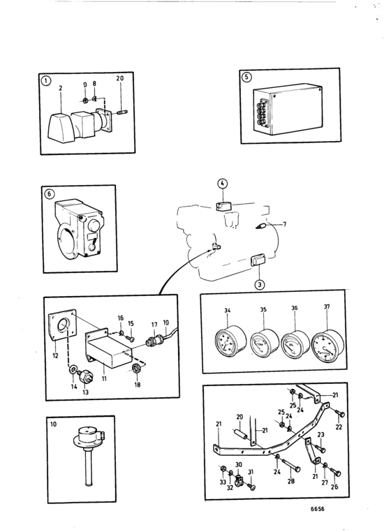 Схема узла Electrical Equipment: B Для Volvo Penta Td100Crc