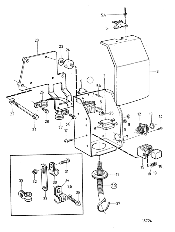 Схема узла Electrical System Для Volvo Penta Tamd122P-B