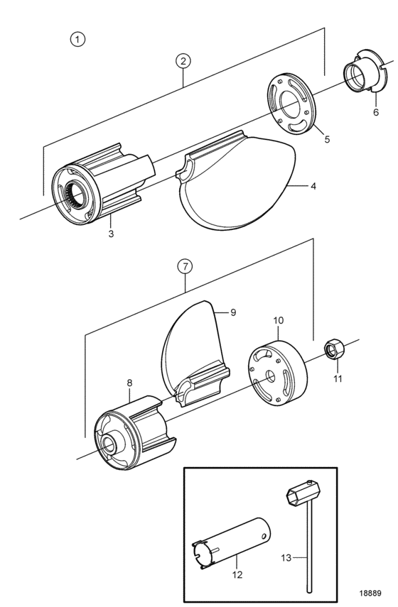 Схема узла X Series Propellers Для Volvo Penta Dp-Smtd1 1.95