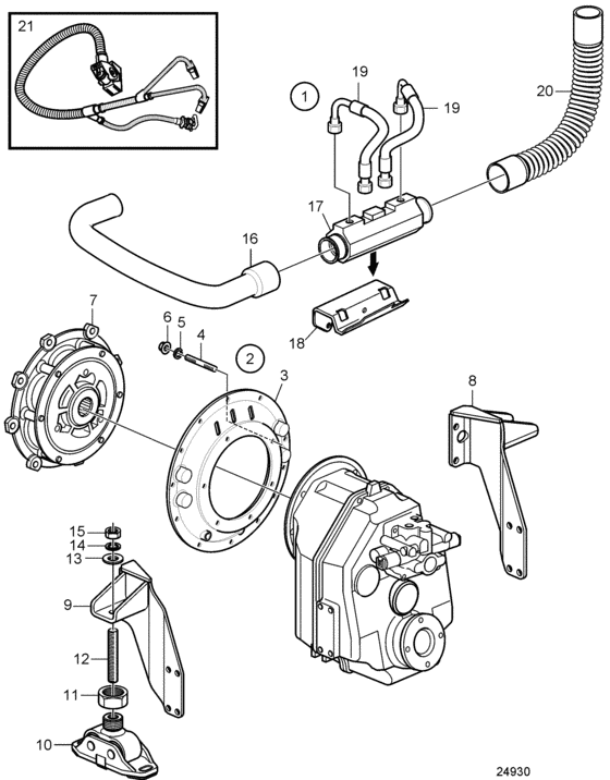 Схема узла Connecting Kit Reverse Gear Hs63Ive Для Volvo Penta D6-310I-A