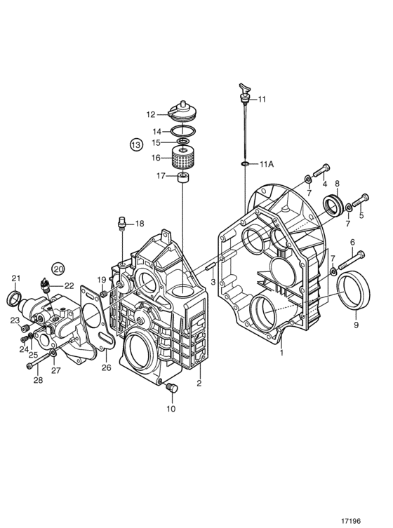 Схема узла Gear Lever Для Volvo Penta Hs63V-A