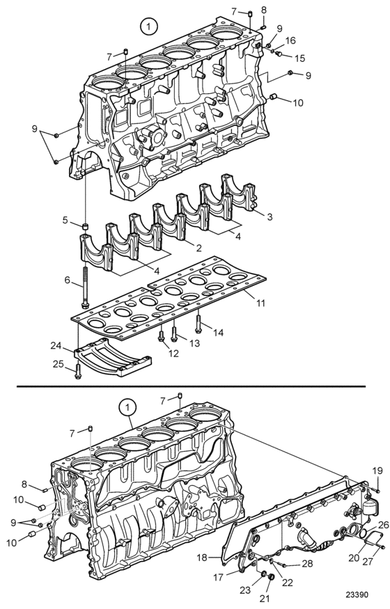 Схема узла Barrel Assy Cylinder Для Volvo Penta D9A2B Mh