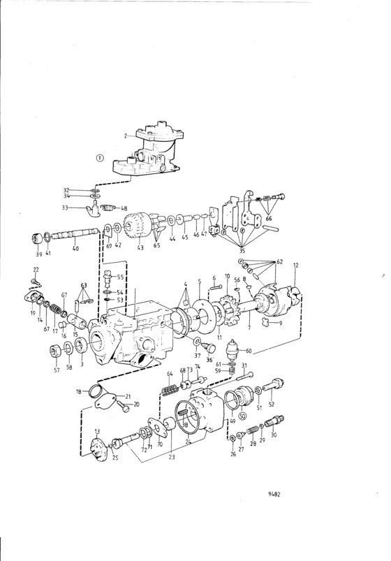 Схема узла Впрыск Топливный Насос Для Volvo Penta Aqad41A