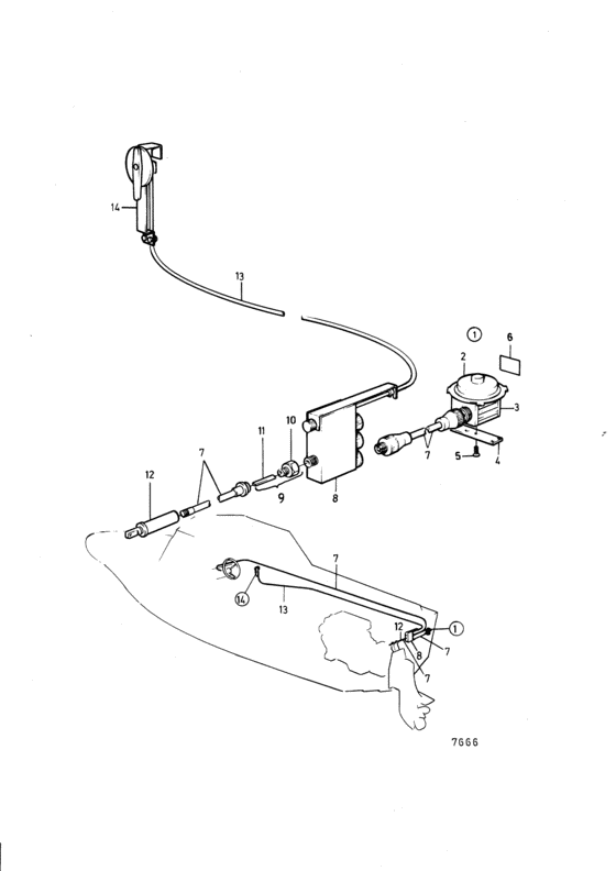 Схема узла Drive Unit, Steering Roto Pilot Для Volvo Penta Aq145A