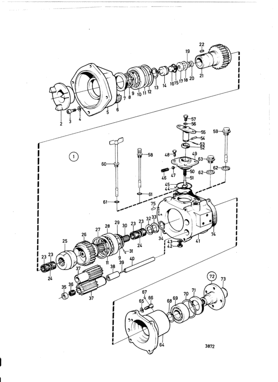 Схема узла Gear Lever Для Volvo Penta Md7B