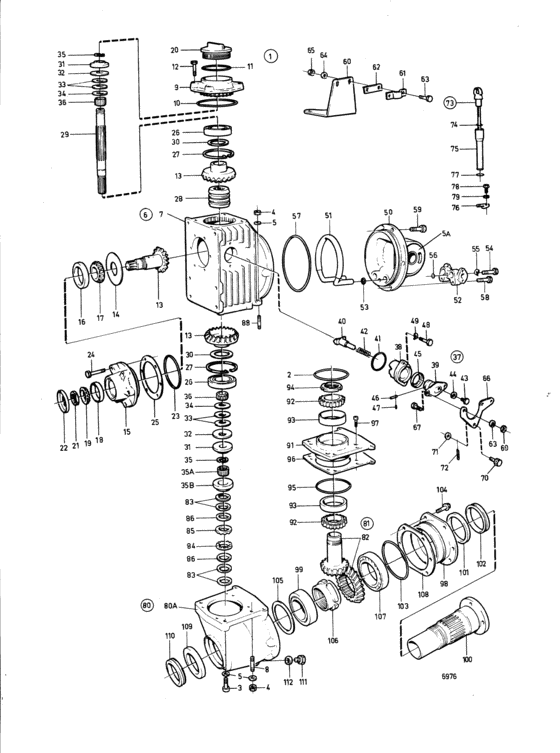 Схема узла V-Drive Unit: A Для Volvo Penta Md30A