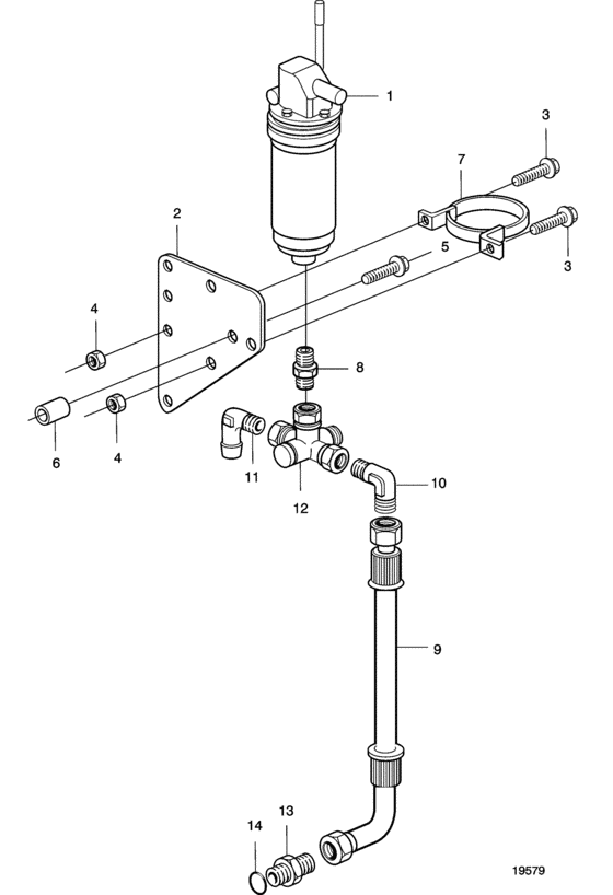 Схема узла Oil Drain Pump, Enginemounted (0-5 Для Volvo Penta D7C-A Ta