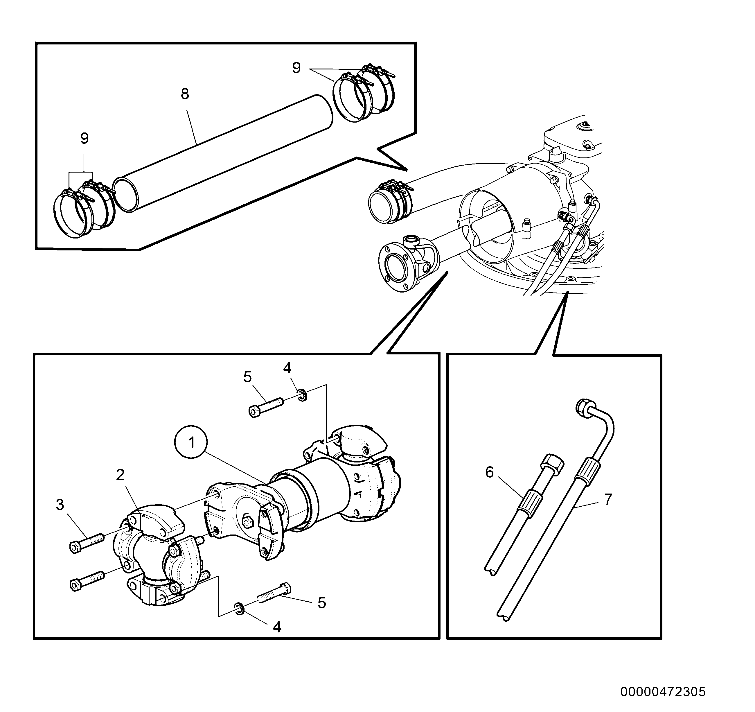 Схема узла Connecting Components Ips30, Jack Shaft, Length 1500-1600Mm, Evc 2.0