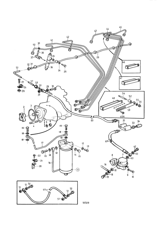 Схема узла Fuel System: C Для Volvo Penta D41B