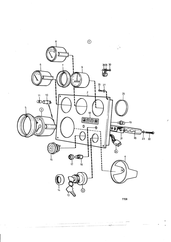 Схема узла Панель Инструментов Для Volvo Penta Aqd70D