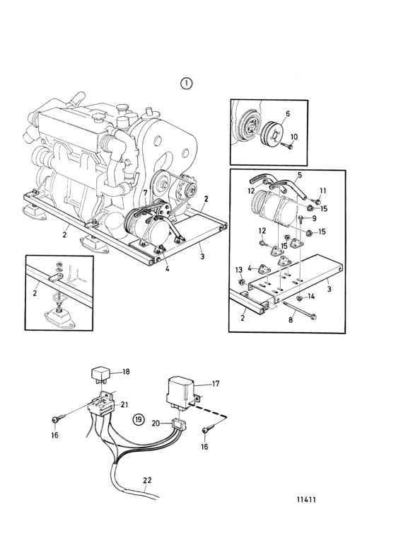 Схема узла Universal Bracket Для Volvo Penta Md22L-A