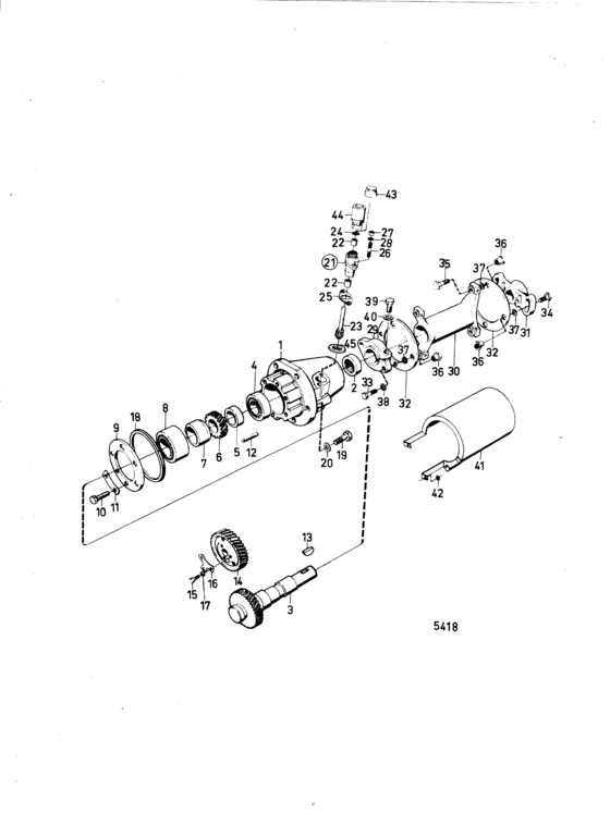 Схема узла Drive Device, Fuel Injection Pump Для Volvo Penta Md100B-Cc