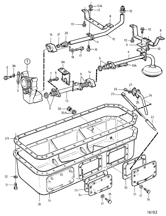 Схема узла Масляный Насос Для Volvo Penta Tmd121C