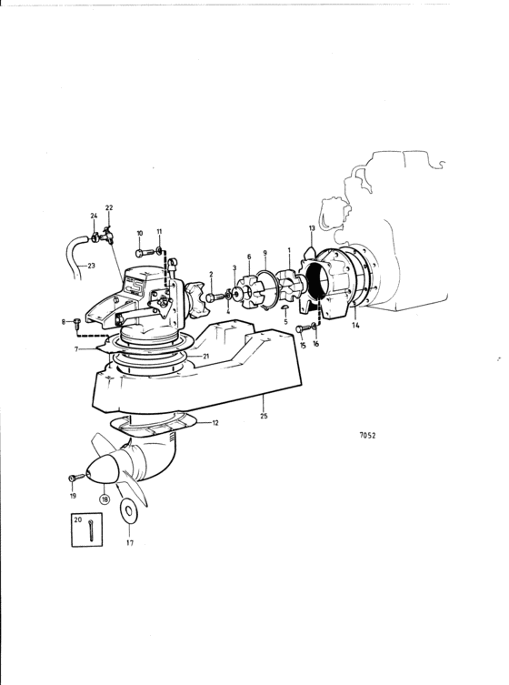 Схема узла Connecting Components Sail Boat Drive Unit 110S Для Volvo Penta Md7