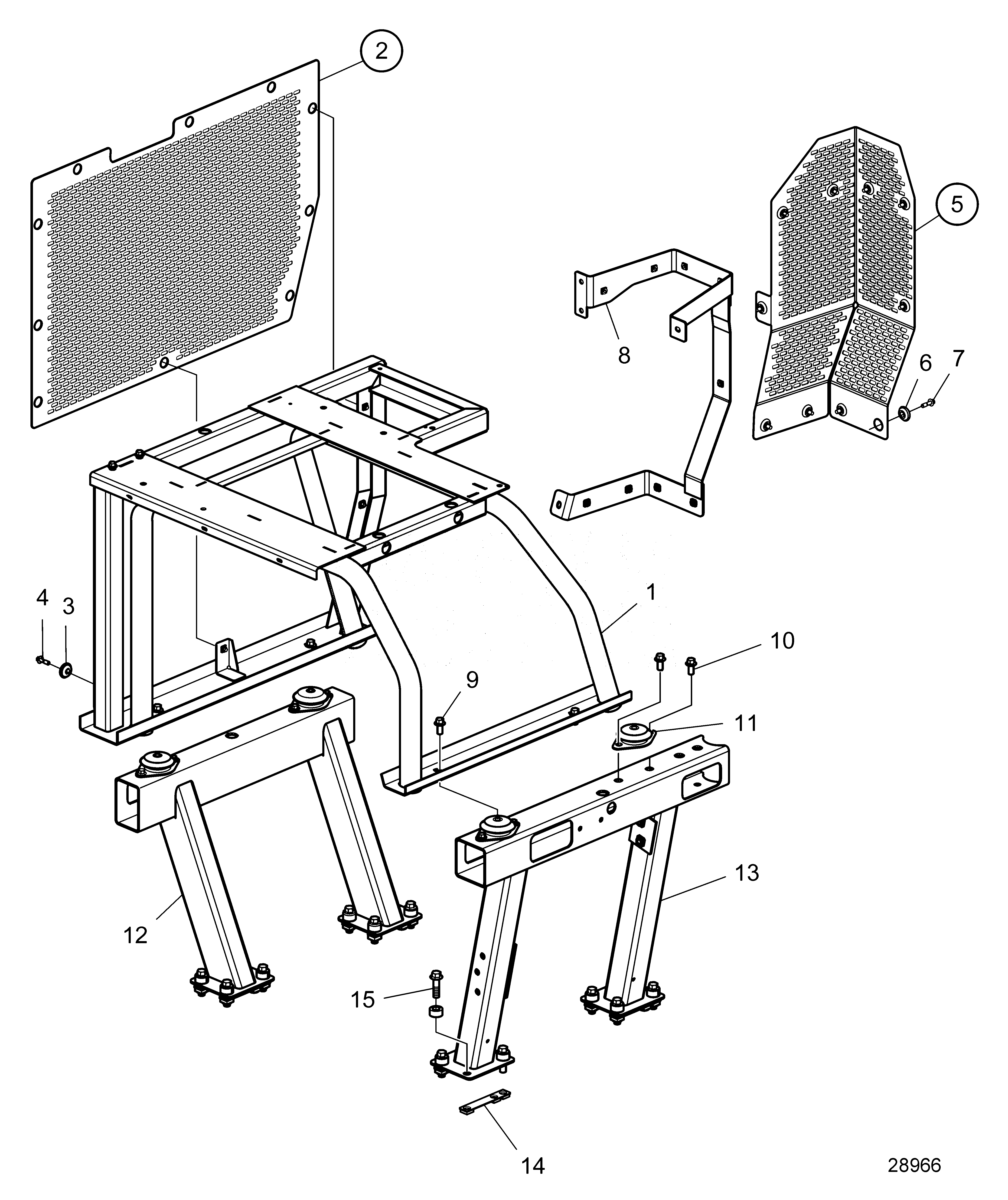 Схема узла Scr. Mounting Bracket, Open Power Unit