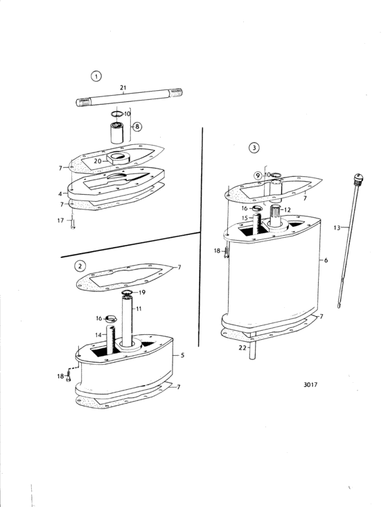 Схема узла Extension Set Aq Drive Unit 100, 100B: 839022 Для Volvo Penta Bb115B